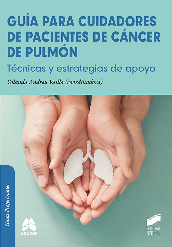 Portada del título guía para cuidadores de cáncer de pulmón