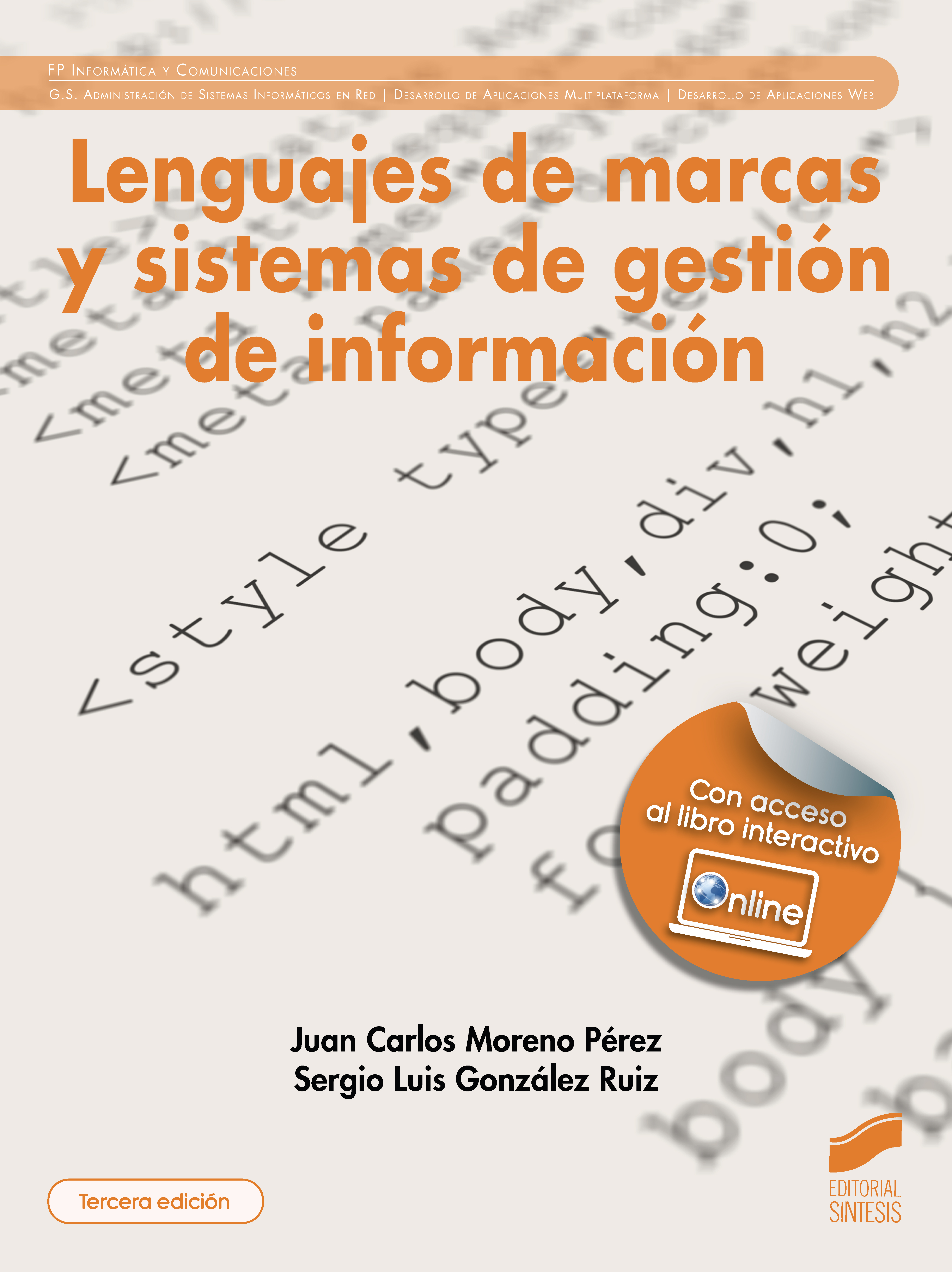 Portada del título lenguajes de marcas y sistemas de gestión de información (tercera edición)